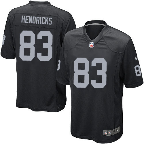 Men's Game Ted Hendricks Nike Jersey Black Home - #83 NFL Oakland Raiders